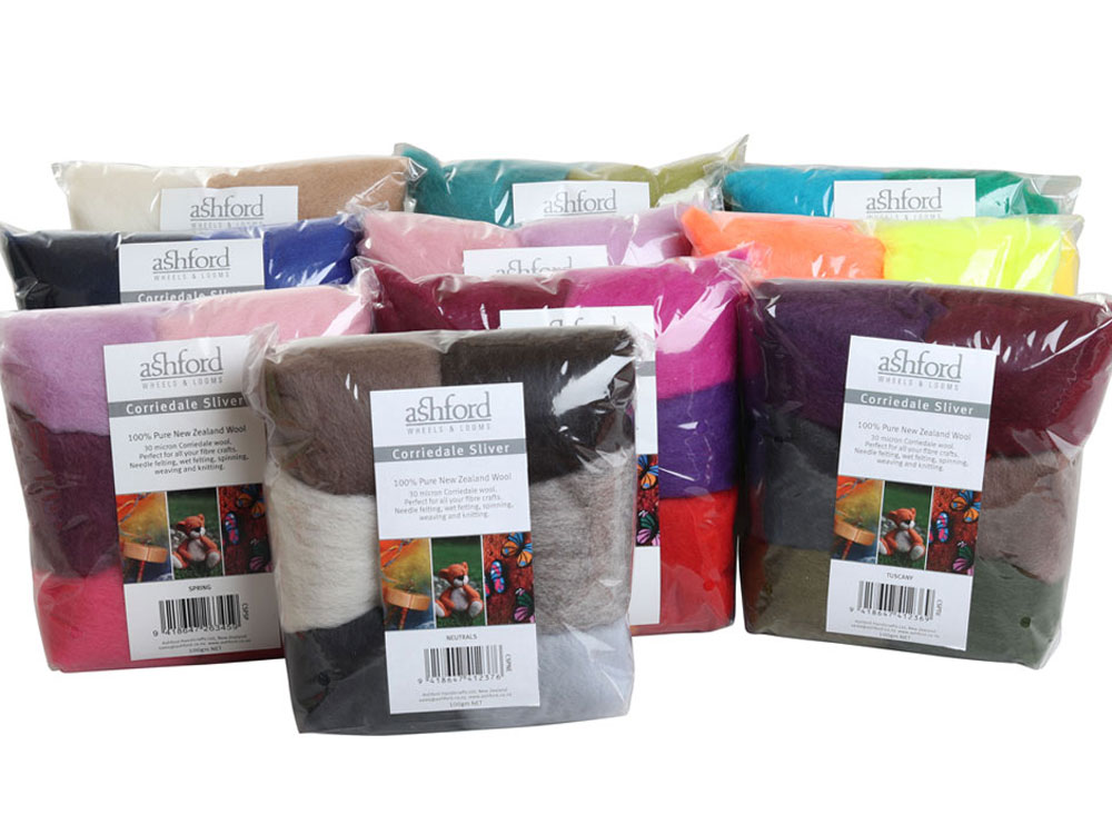 Ashford Corriedale Wool Felting Pack