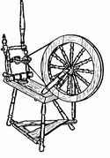 Saxony spinning wheel.